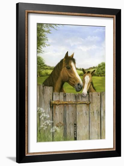 Mother and Foal-Janet Pidoux-Framed Giclee Print