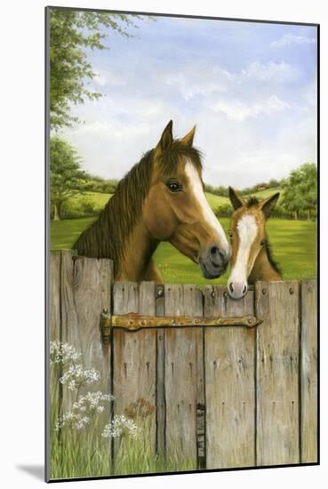 Mother and Foal-Janet Pidoux-Mounted Giclee Print