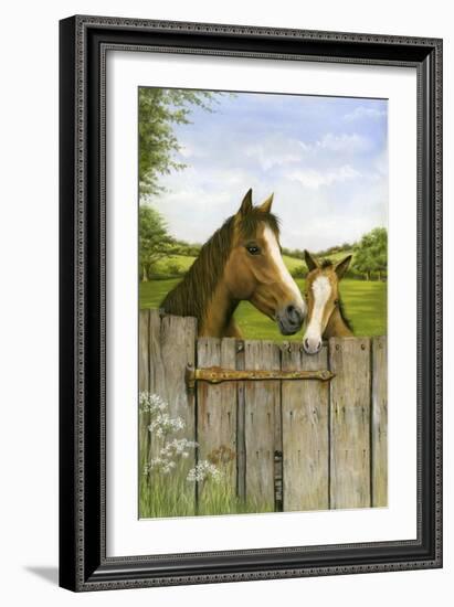 Mother and Foal-Janet Pidoux-Framed Giclee Print