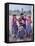 Mother and Four Children Wearing Derby Hats, Playing with Ball of Yarn, Andean Highlands of Bolivia-Bill Ray-Framed Premier Image Canvas