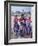 Mother and Four Children Wearing Derby Hats, Playing with Ball of Yarn, Andean Highlands of Bolivia-Bill Ray-Framed Photographic Print