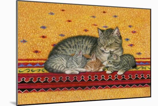 Mother and Kittens-Janet Pidoux-Mounted Giclee Print