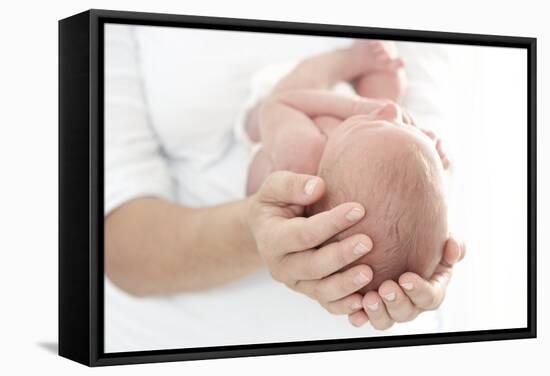 Mother And Newborn Baby Boy-Ruth Jenkinson-Framed Premier Image Canvas