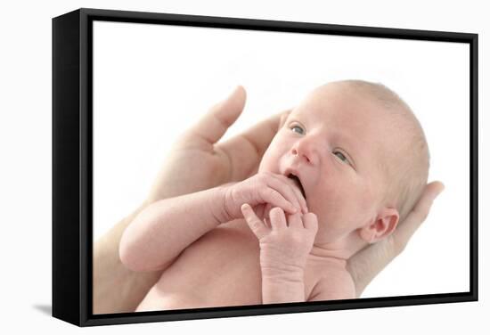 Mother And Newborn Baby Boy-Ruth Jenkinson-Framed Premier Image Canvas