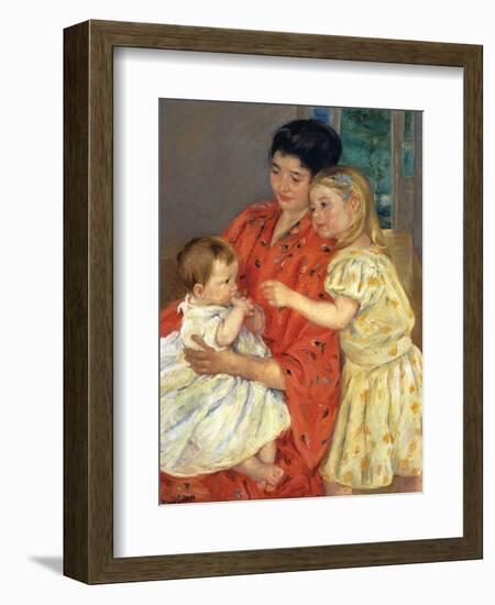 Mother and Sarah with the Baby, 1901-Mary Cassatt-Framed Giclee Print