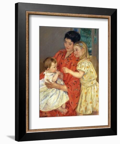 Mother and Sarah with the Baby, 1901-Mary Cassatt-Framed Giclee Print