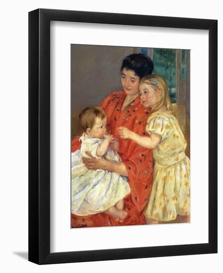 Mother and Sarah with the Baby, 1901-Mary Cassatt-Framed Giclee Print