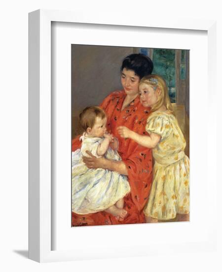 Mother and Sarah with the Baby, 1901-Mary Cassatt-Framed Giclee Print