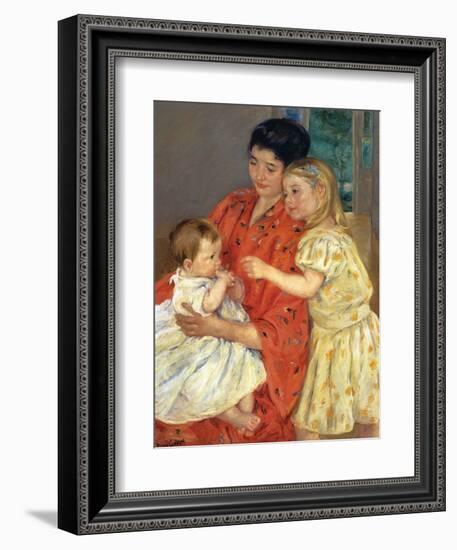 Mother and Sarah with the Baby, 1901-Mary Cassatt-Framed Giclee Print