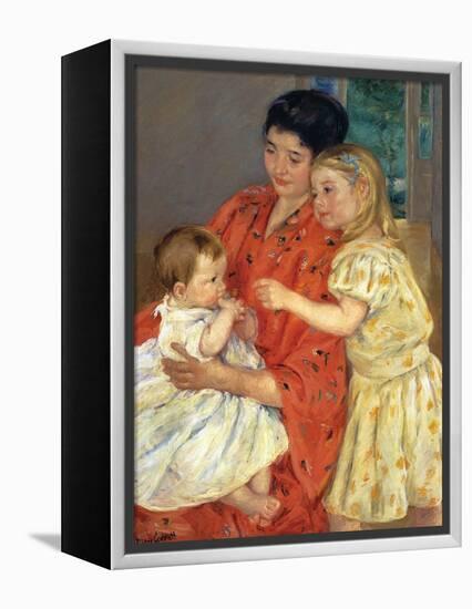 Mother and Sarah with the Baby, 1901-Mary Cassatt-Framed Premier Image Canvas