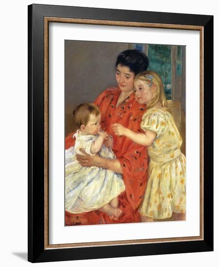 Mother and Sarah with the Baby, 1901-Mary Cassatt-Framed Giclee Print