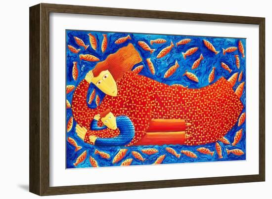 Mother and Son, 2003-Julie Nicholls-Framed Giclee Print