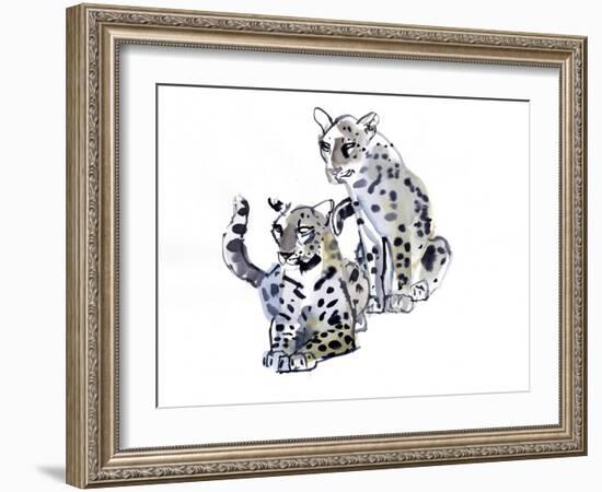 Mother and Son (Arabian Leopards), 2008-Mark Adlington-Framed Giclee Print