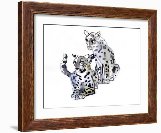 Mother and Son (Arabian Leopards), 2008-Mark Adlington-Framed Giclee Print