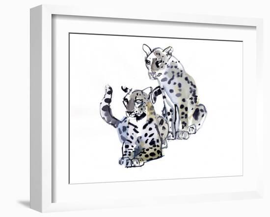 Mother and Son (Arabian Leopards), 2008-Mark Adlington-Framed Giclee Print