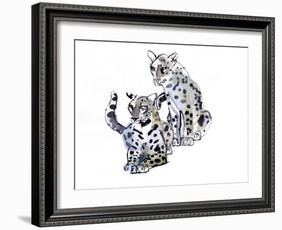 Mother and Son (Arabian Leopards), 2008-Mark Adlington-Framed Giclee Print