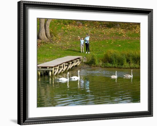 Mother and Son on Saone River, France-Lisa S. Engelbrecht-Framed Photographic Print