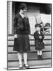 Mother and Son Portrait on the Porch, Ca. 1929.-Kirn Vintage Stock-Mounted Photographic Print