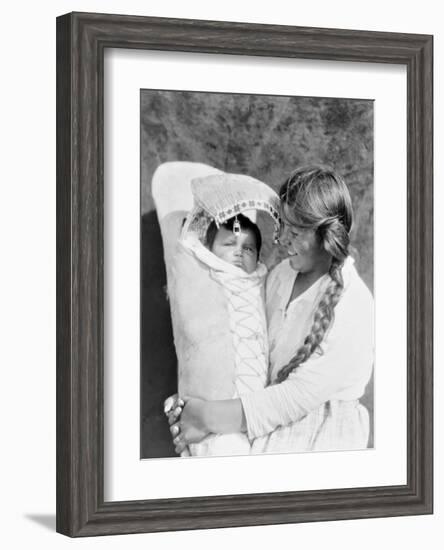 Mother and Son-Edward S^ Curtis-Framed Giclee Print