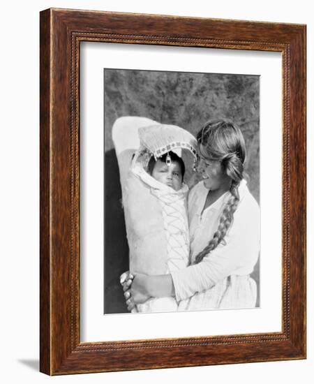 Mother and Son-Edward S^ Curtis-Framed Giclee Print