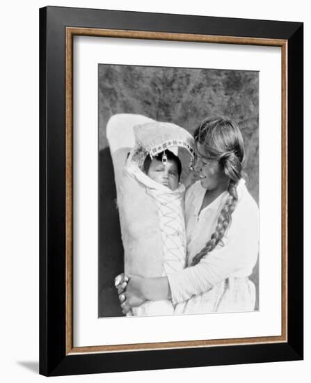 Mother and Son-Edward S^ Curtis-Framed Giclee Print