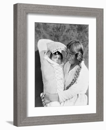 Mother and Son-Edward S^ Curtis-Framed Giclee Print