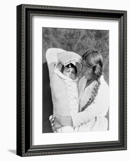 Mother and Son-Edward S^ Curtis-Framed Giclee Print