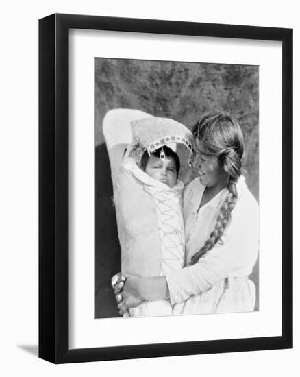 Mother and Son-Edward S^ Curtis-Framed Giclee Print