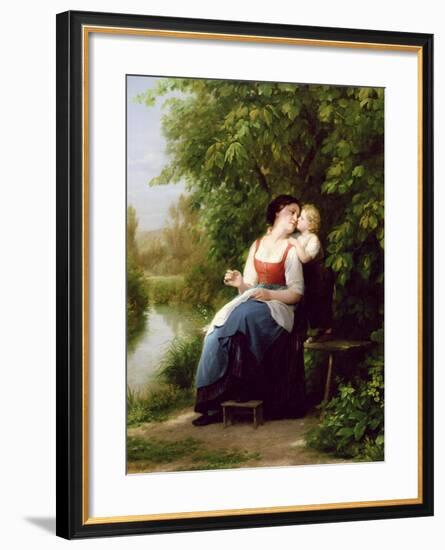 Mother and Son-Fritz Zuber-Buhler-Framed Giclee Print