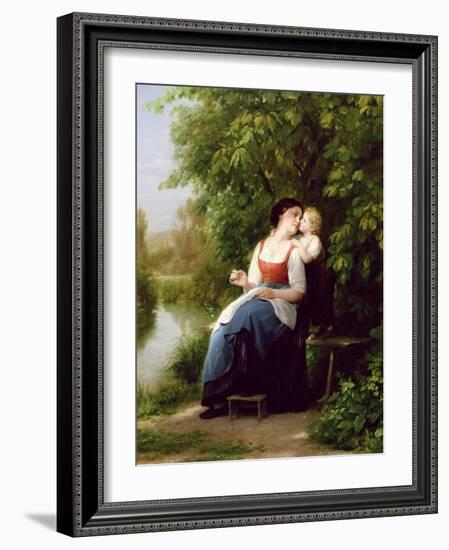 Mother and Son-Fritz Zuber-Buhler-Framed Giclee Print