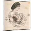 Mother Breastfeeding 19C-A. Demarle-Mounted Art Print
