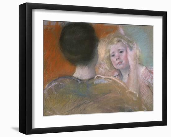 Mother Combing Sara's Hair, C. 1901-Mary Cassatt-Framed Giclee Print