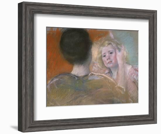 Mother Combing Sara's Hair, C. 1901-Mary Cassatt-Framed Giclee Print