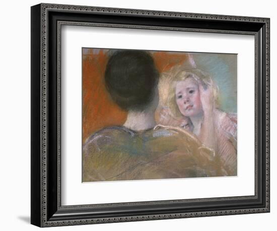 Mother Combing Sara's Hair, C. 1901-Mary Cassatt-Framed Giclee Print