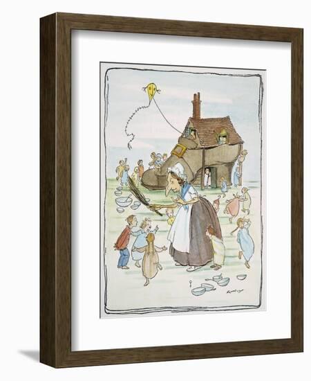 Mother Goose, 1913-Arthur Rackham-Framed Giclee Print