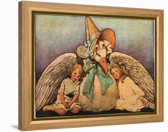 Mother Goose, 1914-Jessie Willcox-Smith-Framed Premier Image Canvas