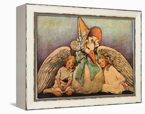 Mother Goose, 1914-Jessie Willcox-Smith-Framed Premier Image Canvas