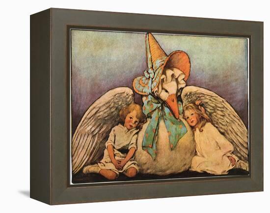 Mother Goose, 1914-Jessie Willcox-Smith-Framed Premier Image Canvas