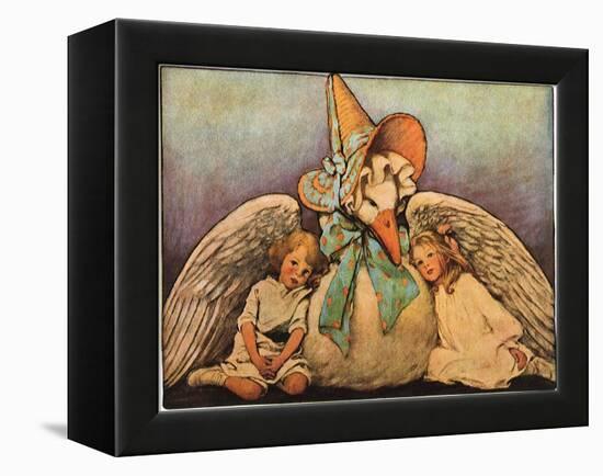 Mother Goose, 1914-Jessie Willcox-Smith-Framed Premier Image Canvas