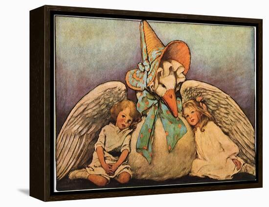 Mother Goose, 1914-Jessie Willcox-Smith-Framed Premier Image Canvas