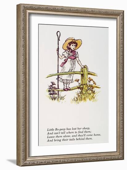 Mother Goose: Bo-Peep-Kate Greenaway-Framed Giclee Print