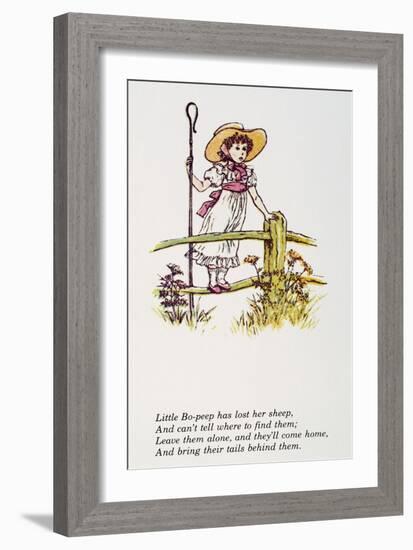 Mother Goose: Bo-Peep-Kate Greenaway-Framed Giclee Print