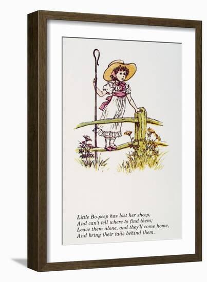 Mother Goose: Bo-Peep-Kate Greenaway-Framed Giclee Print