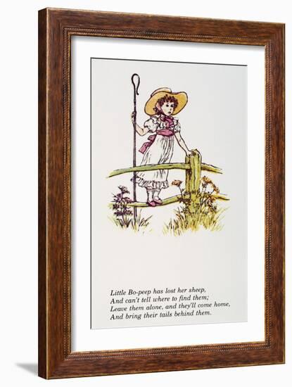 Mother Goose: Bo-Peep-Kate Greenaway-Framed Giclee Print