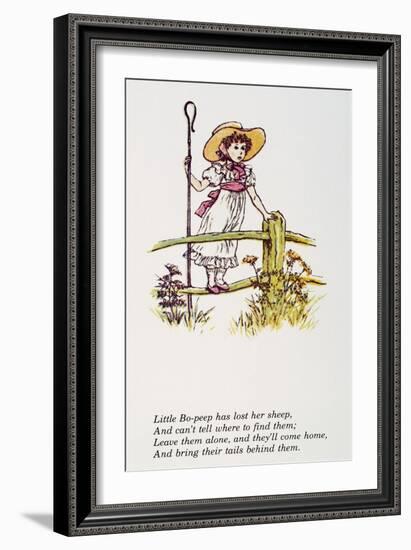 Mother Goose: Bo-Peep-Kate Greenaway-Framed Giclee Print