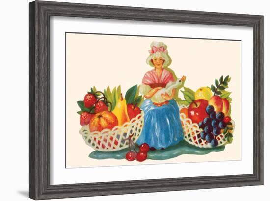 Mother Goose & Fruits-null-Framed Art Print
