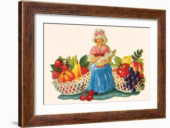 Mother Goose & Fruits-null-Framed Art Print