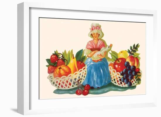 Mother Goose & Fruits-null-Framed Art Print