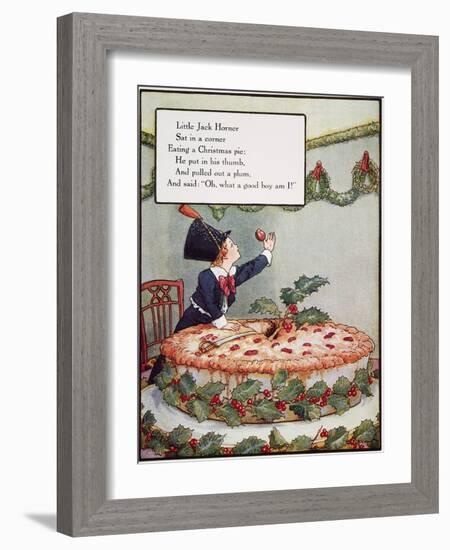 Mother Goose: Jack Horner-Frederick Richardson-Framed Giclee Print