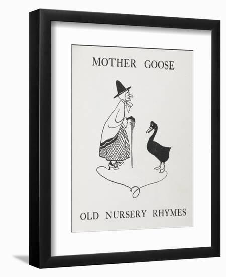 Mother Goose. Old Lady With Goose-Arthur Rackham-Framed Giclee Print